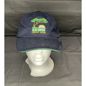 US Open 08 Torrey Pines USGA Member Baseball Style Golf Hat Blue Missing Buckle